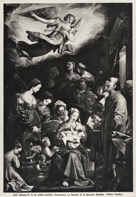 Alinari, Fratelli — Lucca. Pinacoteca. La Nascita di S. Giovanni Battista. (Pietro Paolini) — insieme